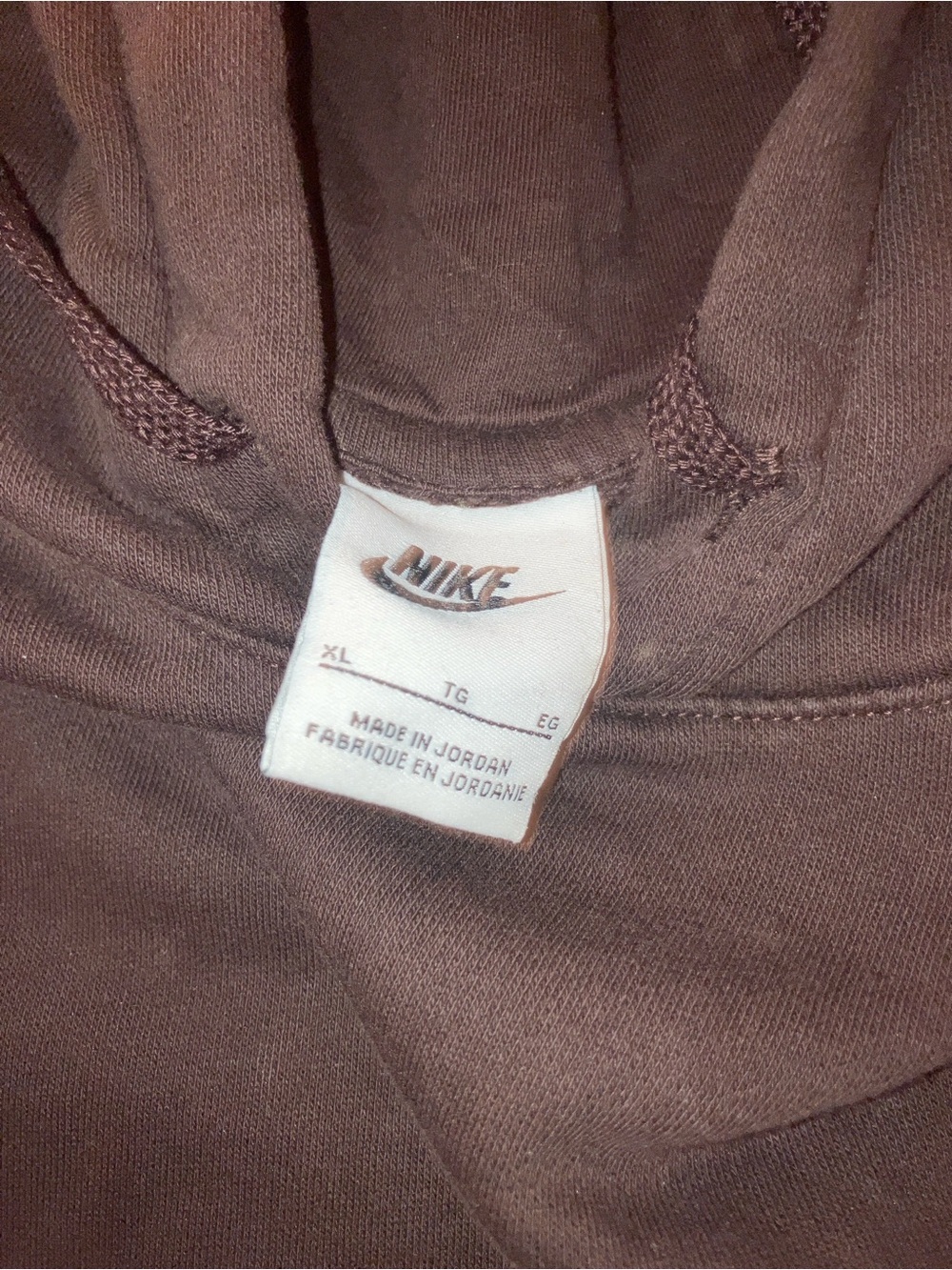 Men’s 2XL Nike pullover Brown hooded sweatshirt